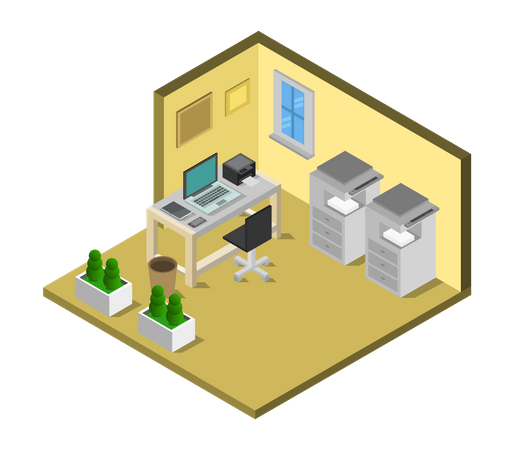 Office Desk Illustration