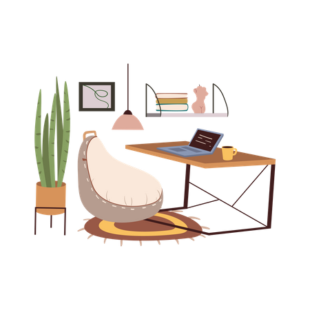 Office Desk  Illustration