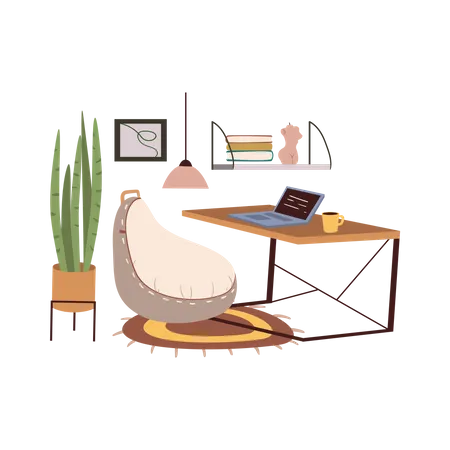 Office Desk  Illustration