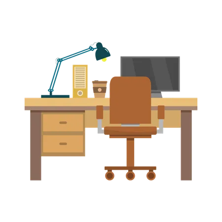 Office Desk  Illustration