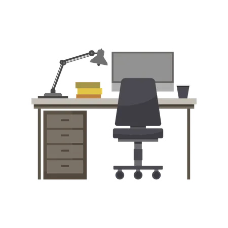 Office Desk  Illustration