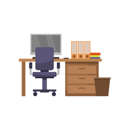 Office Desk  Illustration