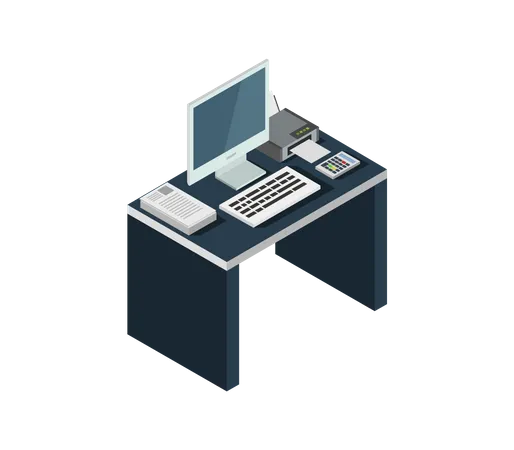 Office desk  Illustration