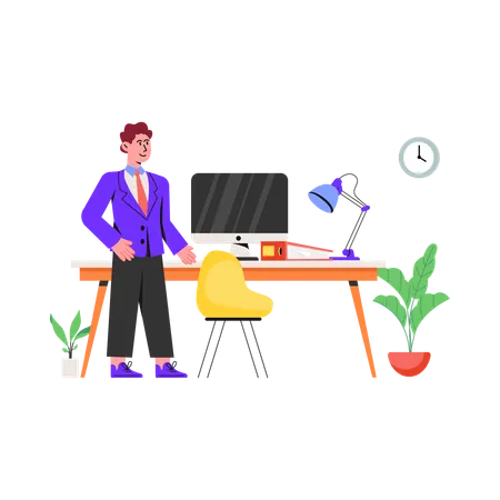 Office Desk  Illustration