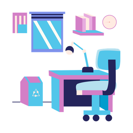 Office desk  Illustration