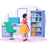 office cleaning illustration