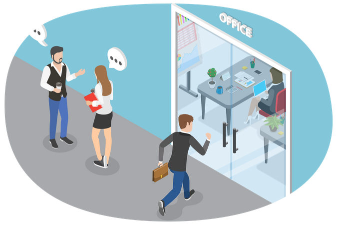 Office Entrance  イラスト