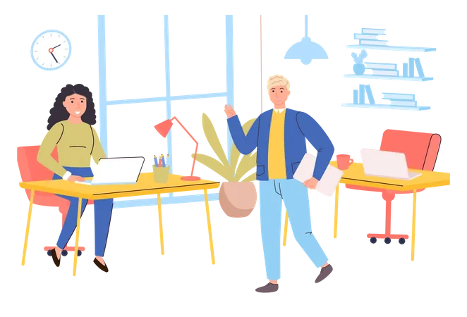 Office environment  Illustration