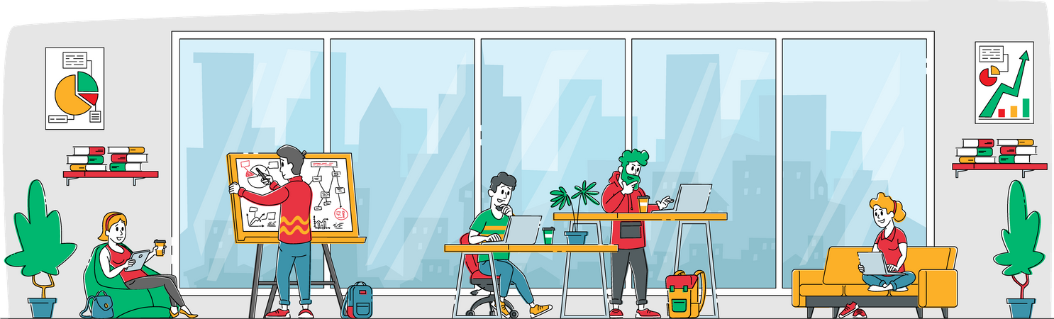 Office environment  Illustration