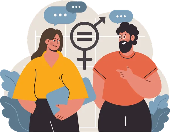 Office equality  Illustration