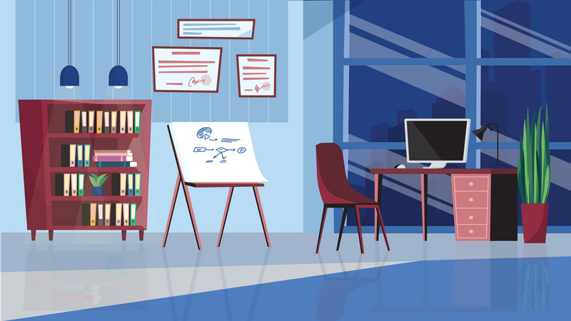 Office interior  Illustration
