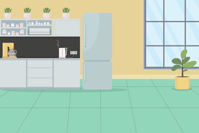 Office kitchen Illustration