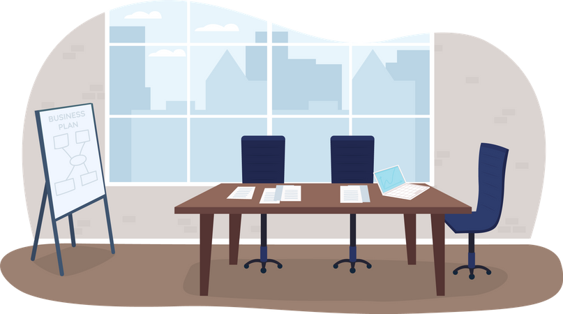 Office meeting room  Illustration