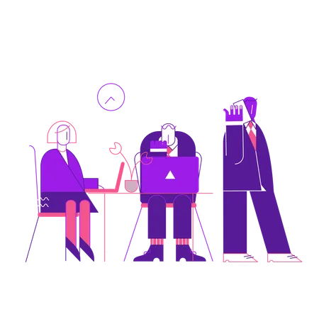 Office People working together Illustration