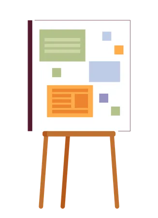 Office presentation board tripod  Illustration