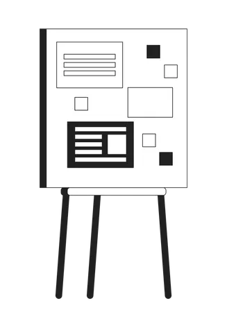 Office presentation board tripod  Illustration