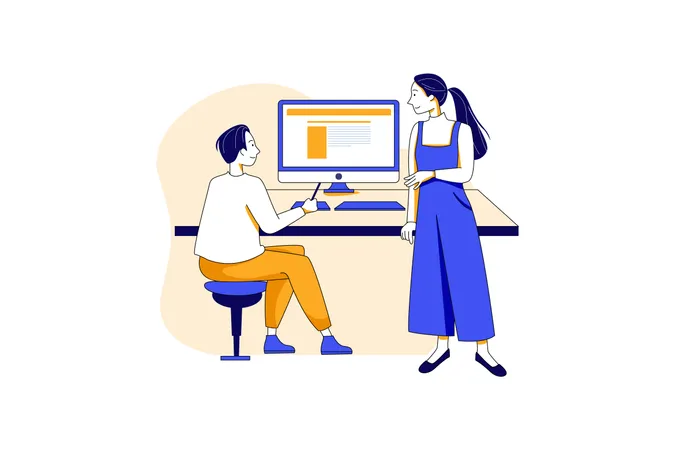 Office relationship Illustration