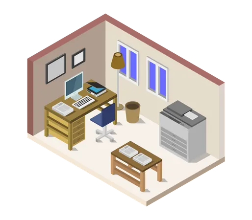 Office Room  Illustration