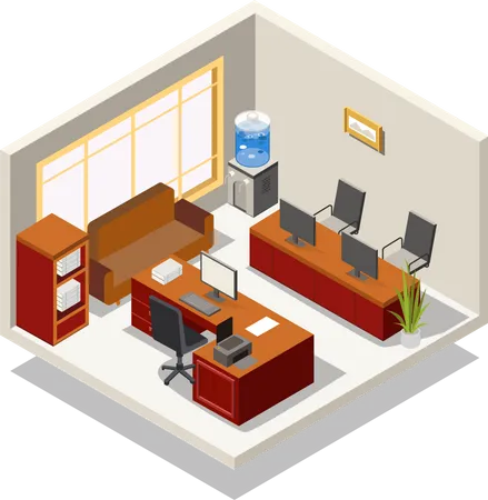 Office room meeting place  Illustration