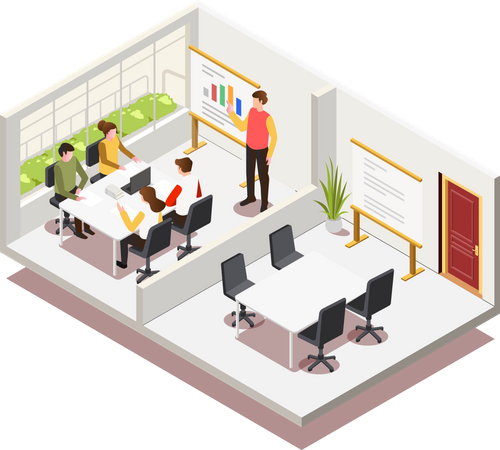 Office room meeting place  Illustration