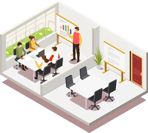 Office room meeting place  Illustration