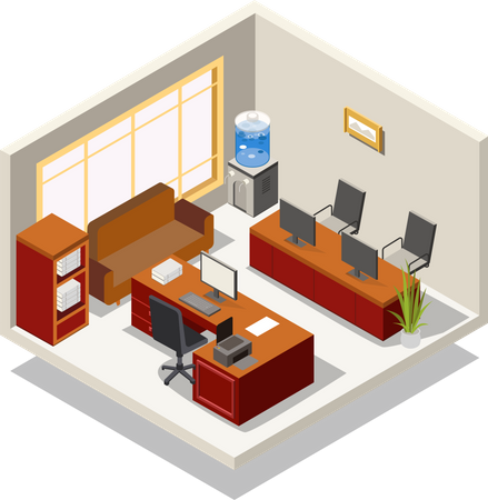 Office room meeting place  Illustration