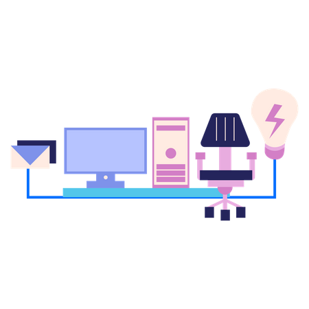 Office setup  Illustration