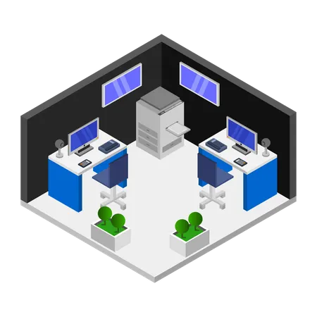 Office setup  Illustration