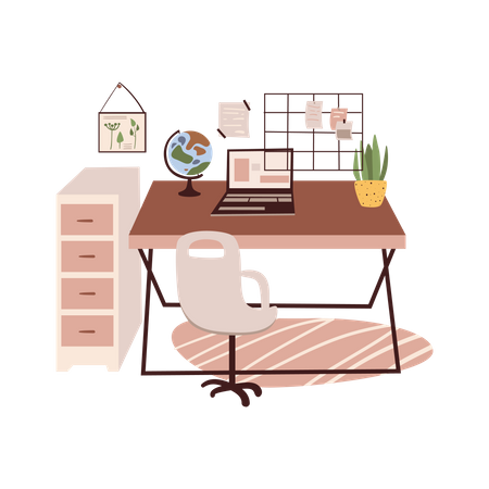 Office Table  Illustration