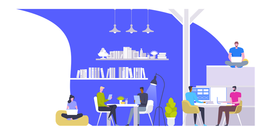 Office Work Space  Illustration