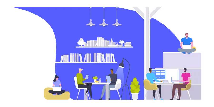 Office Work Space  Illustration