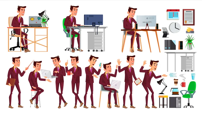 Office Worker  Illustration