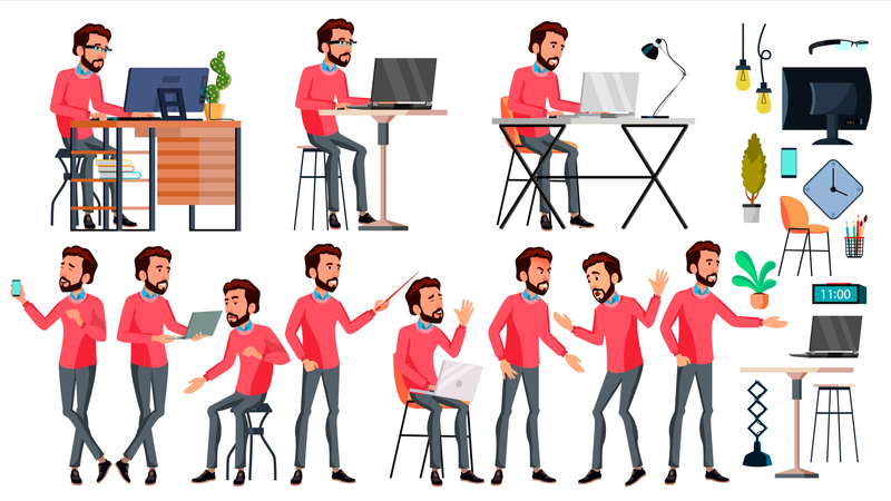 Office Worker  Illustration