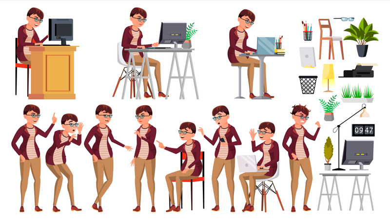 Office Worker  Illustration