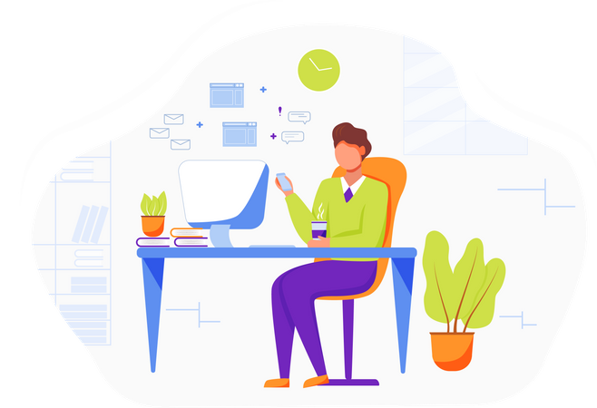 Office worker  Illustration