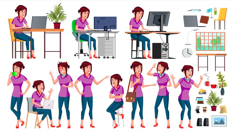 Office Worker  Illustration