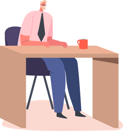 Office Worker Occupation Illustration