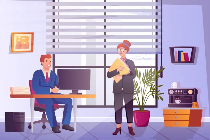 Office workers Illustration