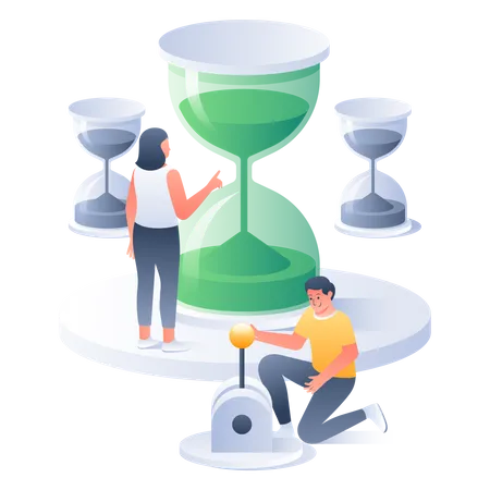 Office Working Hours  Illustration