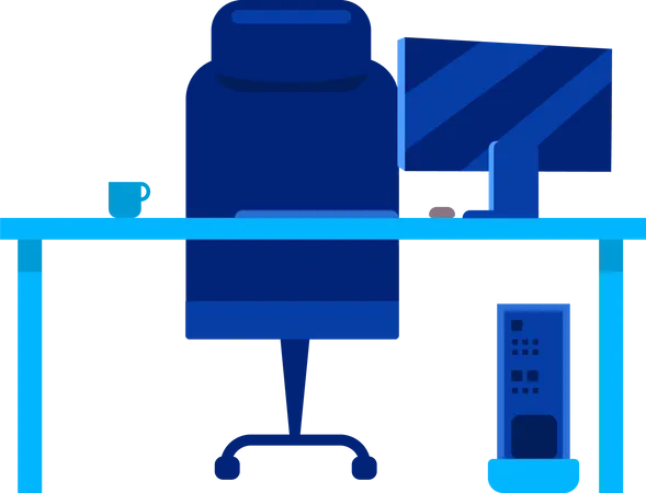 Office working place  Illustration
