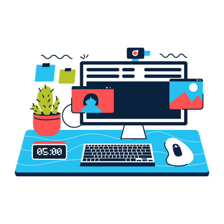 Office workspace  Illustration