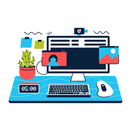 Office workspace  Illustration