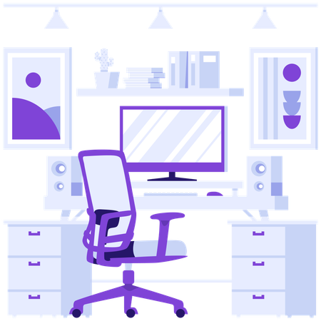 Office workspace  Illustration