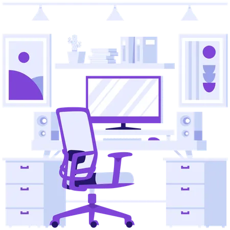 Office workspace  Illustration