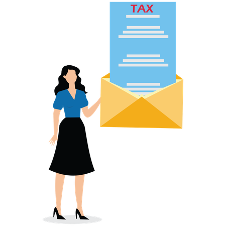 Official government documents obtained by mail  Illustration