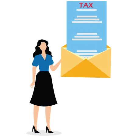 Official government documents obtained by mail  Illustration