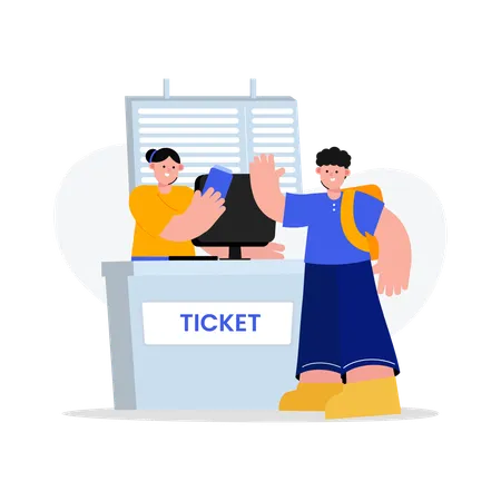 Offline purchase of tickets for public transportation  Illustration