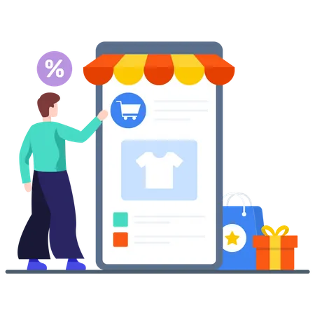 Offre M-commerce  Illustration