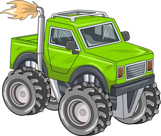 Geländegängiges Monsterauto  Illustration