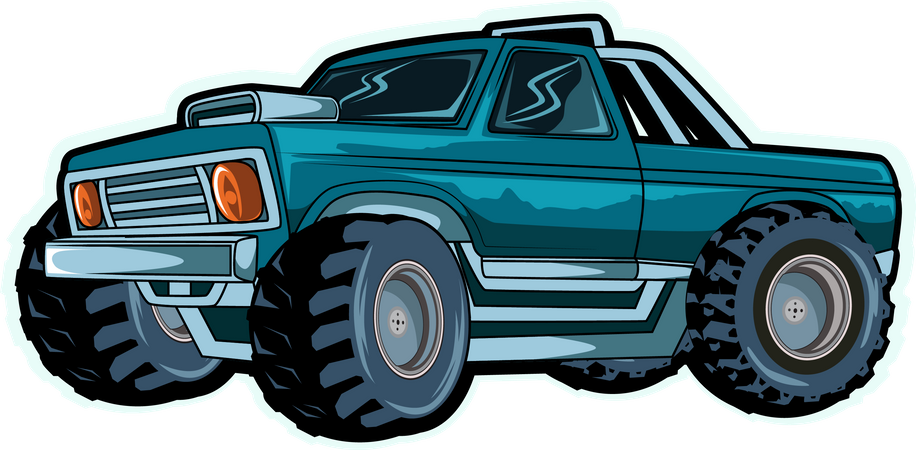 Geländegängiger Monstertruck  Illustration